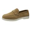 Fashion New Round Head Suede Flat Bottom Light Mouth Single Shoes, Women's Low-top Solid Color Lazy Loafers