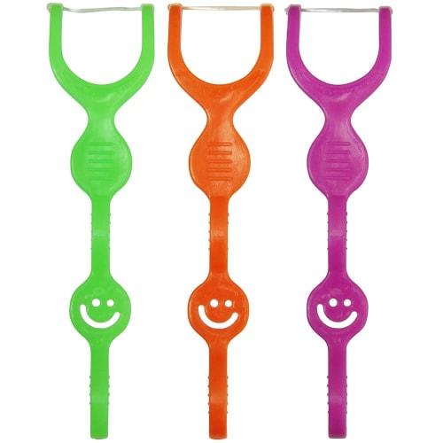 Okamura Hamiki Sensei Kids' Y-Shaped Floss, for when molars erupt, 30 pieces per pack, Set of 2, White