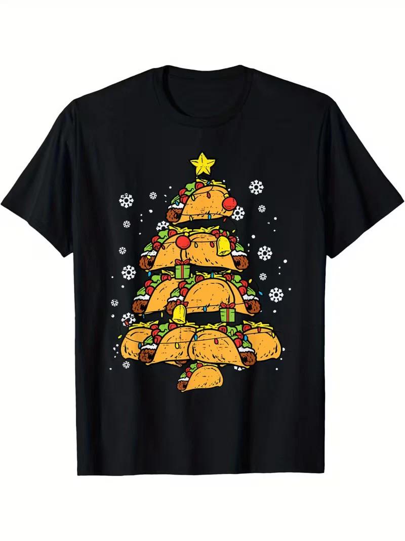 Funny Christmas Unicorn Santa T-Shirt - Ugly Xmas Party Graphic Tee with Rainbow 3XL