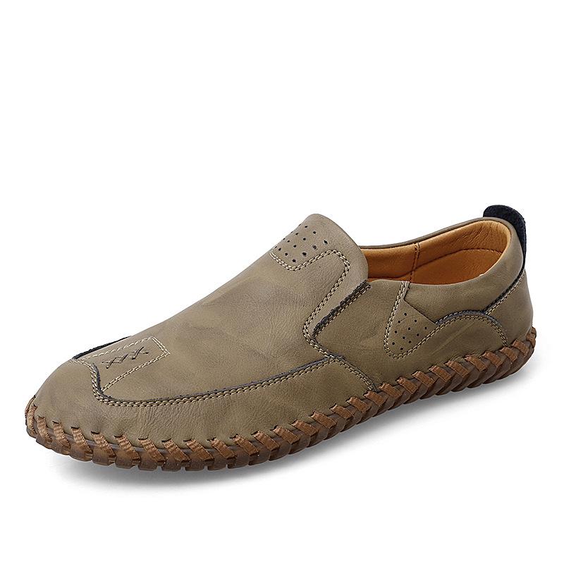 Men s Plus Size Handmade Genuine Cowhide Casual Loafers 39