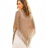 Women's European-Style Tassel Shawl: Summer Sun Protection, Triangle Scarf, Knit Cardigan, Beach Cover-Up