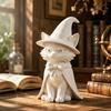 Funny Cat Witch Figurine 3D Printed Halloween Decorations Home Decor Cat Statue  Home Decor