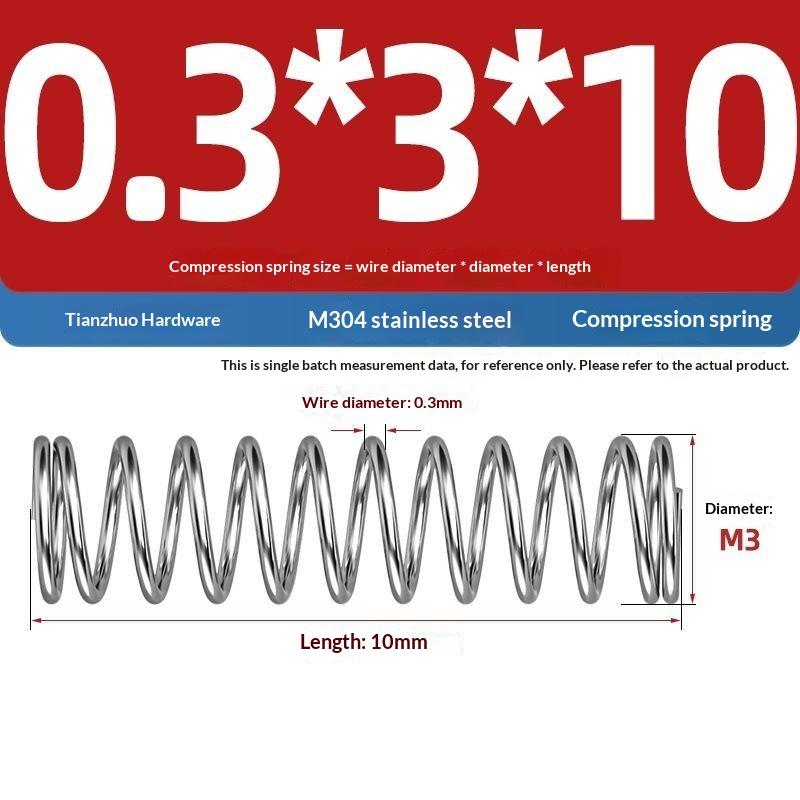 Spring Steel Pressure Return Spring Assortment 0.3/0.4mm Wire Dia 5-20mm Length for Hobbyist Craft Making Projects