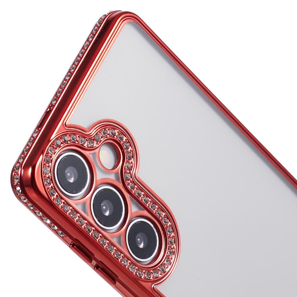 For Samsung Galaxy S24+ Case Soft TPU Phone Cover Bling Rhinestones Decor Phone Shell