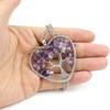 Seven-Color Crystal Tree of Life Necklace with Heart-Shaped Stone Root N36