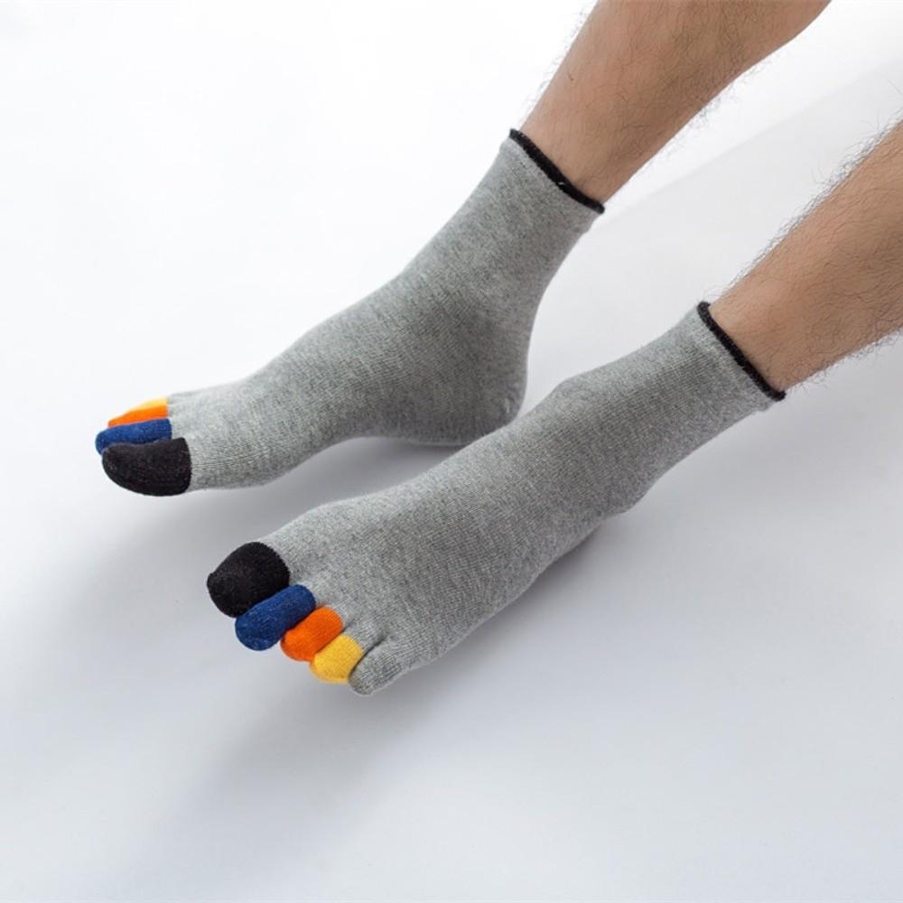 Hosiery Men's Five Finger Socks Colorful Toe Design Sports Socks Five Toe Socks Hiking