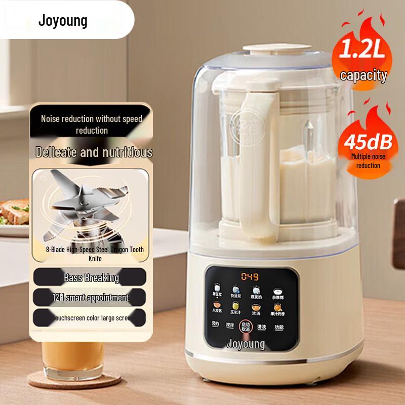 Joyoung L12-P726 Quiet Blending Soy Milk Maker & Food Processor CN plug (adapter included)