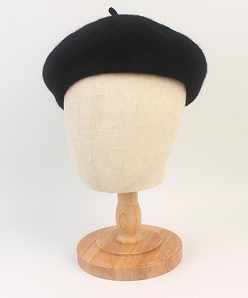 Yunibeosyeolkemiseuteuli Wool Black Bending Beret Wool Beret