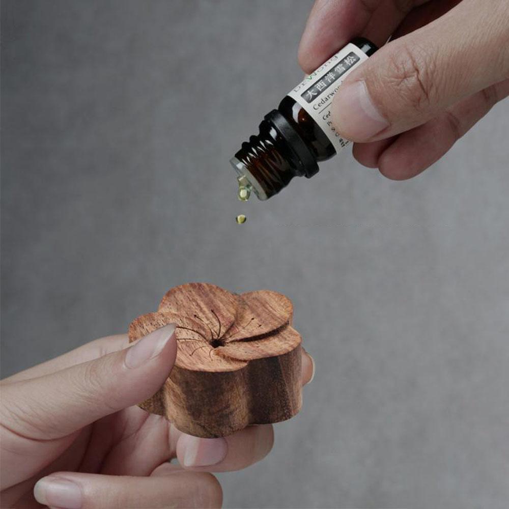 Flower Sleep Aid Stress Relief Home Decor Aroma Wood Aromatherapy Diffused Essential Oil Diffuser