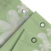 Elegant Green Shower Curtain With White Flower Design - Waterproof And Durable Bathroom Decor For Fresh And Relaxing Space