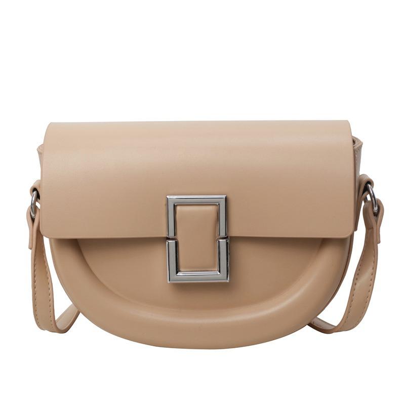 Geantă nouă de vară pentru femei, geantă ușoară de lux, geantă simplă de umăr, geantă la modă, geantă semi-rotunda