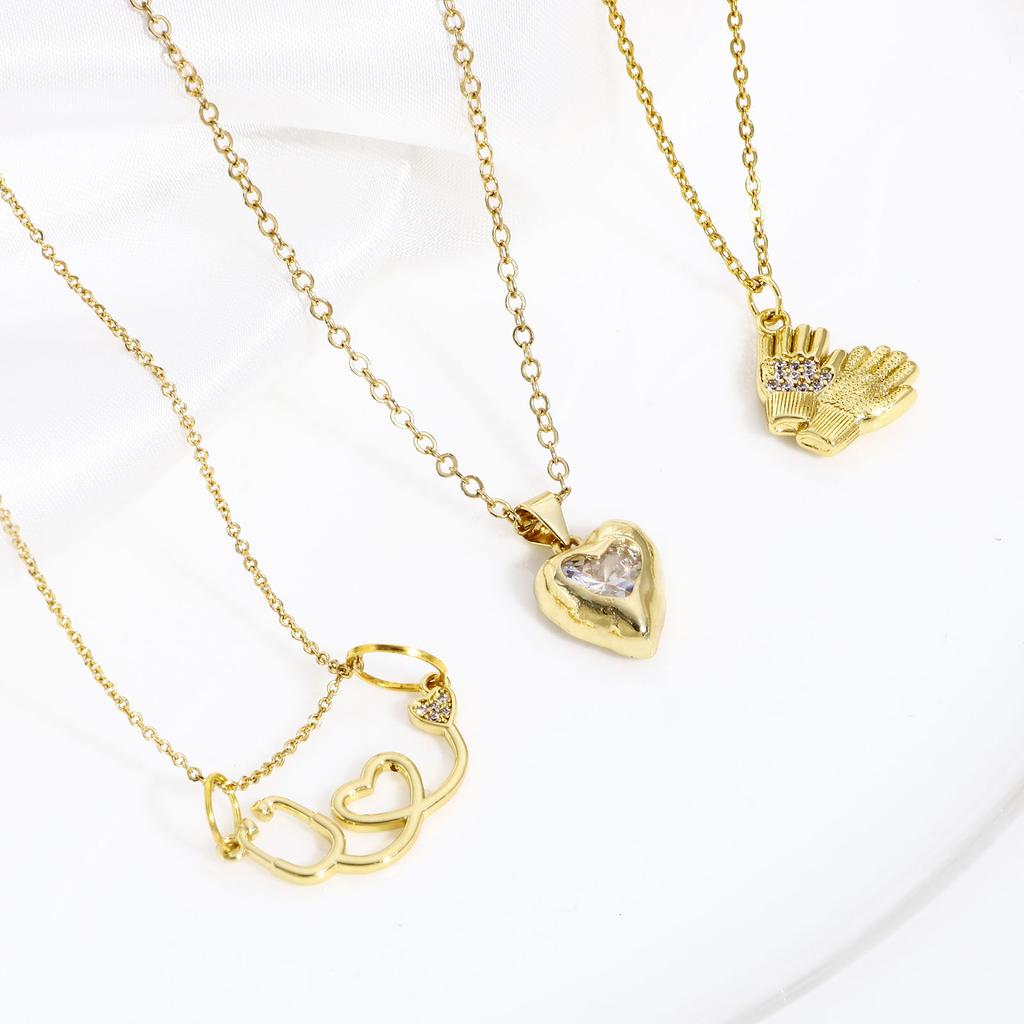 Brass Charms 18K Real Gold Plated Cake Glove Tower Star Pendants For DIY Necklace Jewelry Making, 1 Piece