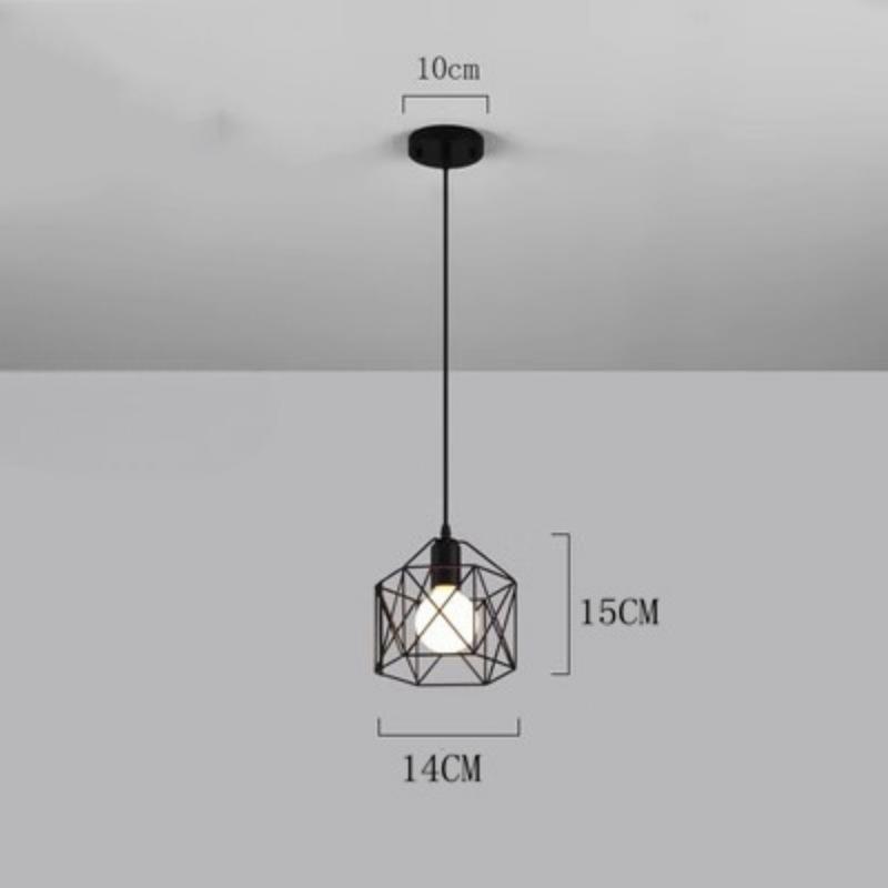 Industrial Pendant Light Led Adjustable Hanging Lamp Shade for Home Kitchen Metal Cage Pendant Lighting for Island Dining Room