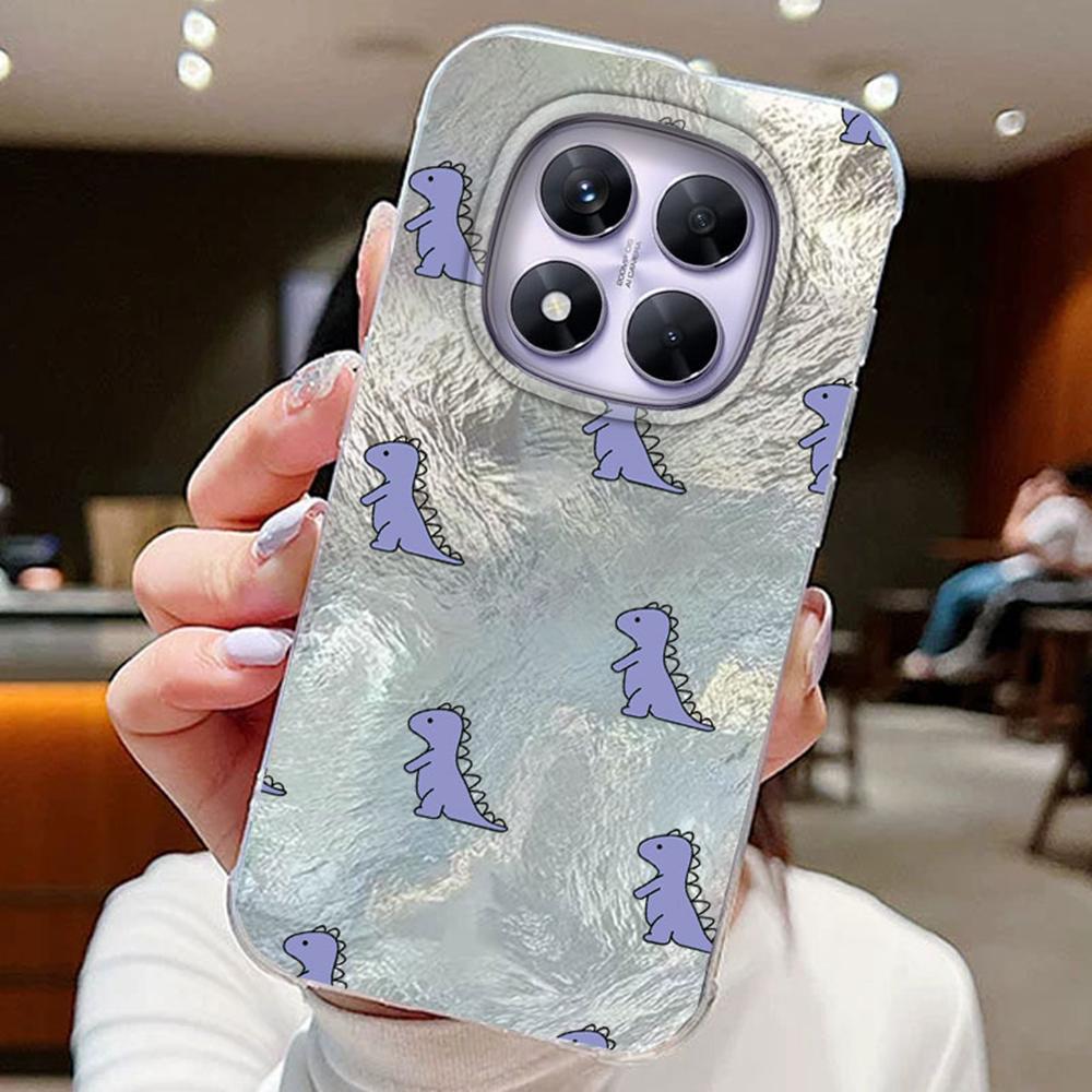 Kolorowy Gradient Biały Motyl Leopard Love Print Etui na Telefon Xiaomi Redmi Note 14 Pro 5G Pokrowiec Miękki Silikonowy Bumper Twardy PC Tylny Pokrowiec