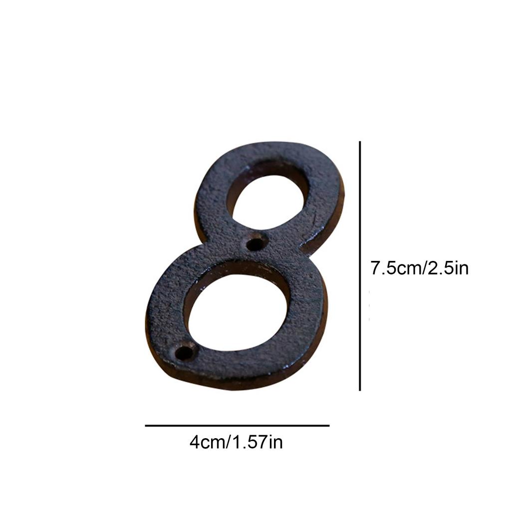0 to 9, A to Z Metal Letters Numbers Cast Iron Decoration House Sign Doorplate DIY Cafe Wall House Door Address Alphabet Number