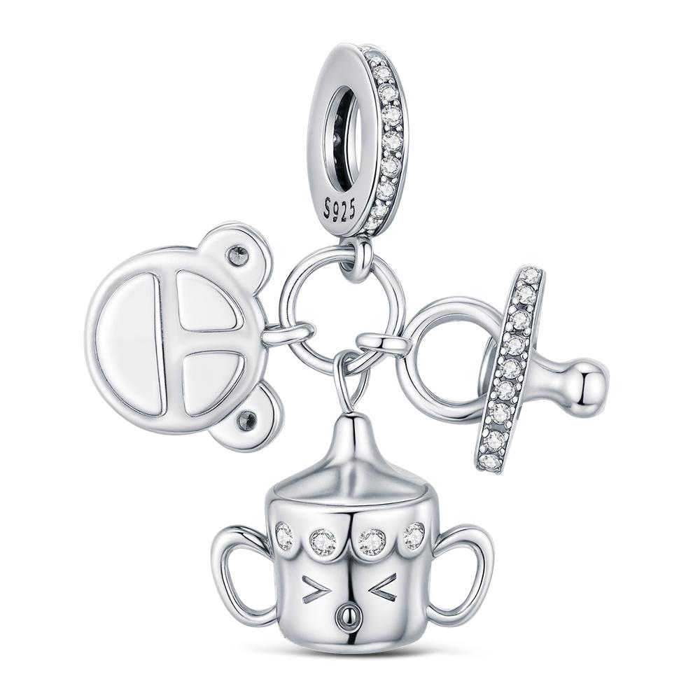 Charms for bracelet Silver 925 Bottle Car Bead Classic Jewelry For Women Diy Pendant Love Mother's Day Gift Heart bead Fashion