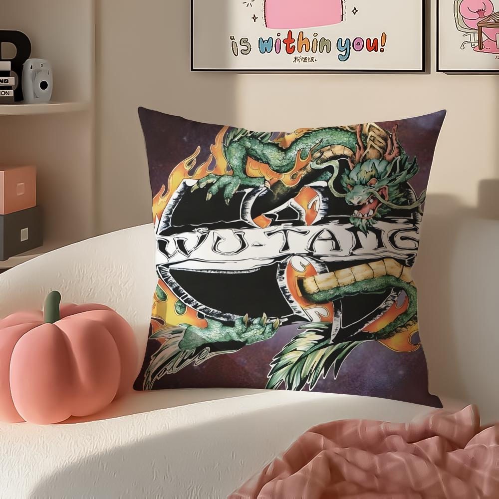 Hip Hop American Music Brand WWu Clan Tangs Cushion Cover Pillowcase Short Plush Invisible zipper Room Sofa Cushion Cover