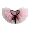 Women Tulle Ruffled Fake Collar Multi-Layered Mesh Clown Choker Lace-Up Ribbon Neck Ruff Shawl Fake Collar
