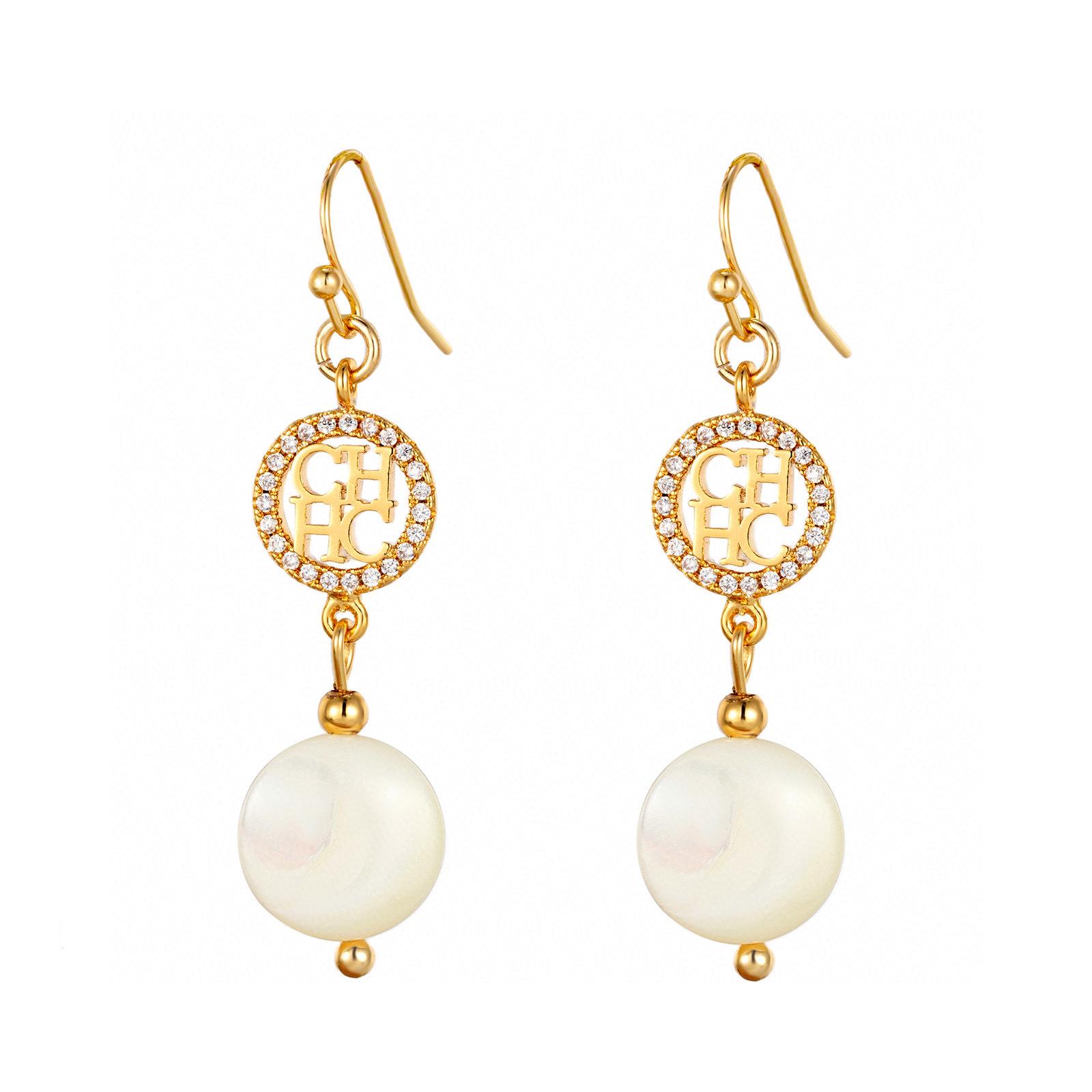 CHHC Women s Pearl Zircon Earrings - Elegant Gift Box Set