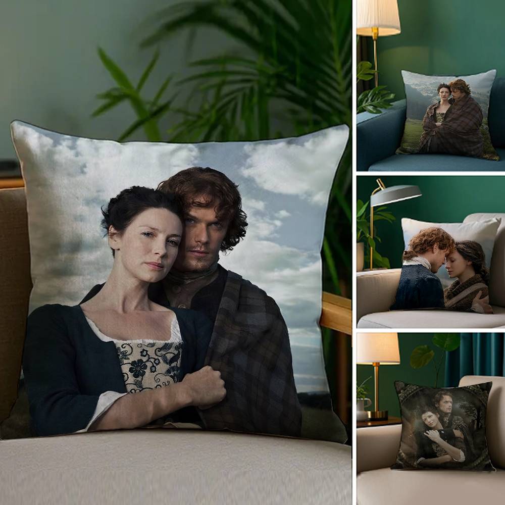 Pillow Case Plush Fabric Soft Double Sided Print TV Series O-Outlander Sofa Cushion Cover Throw Pillow Covers