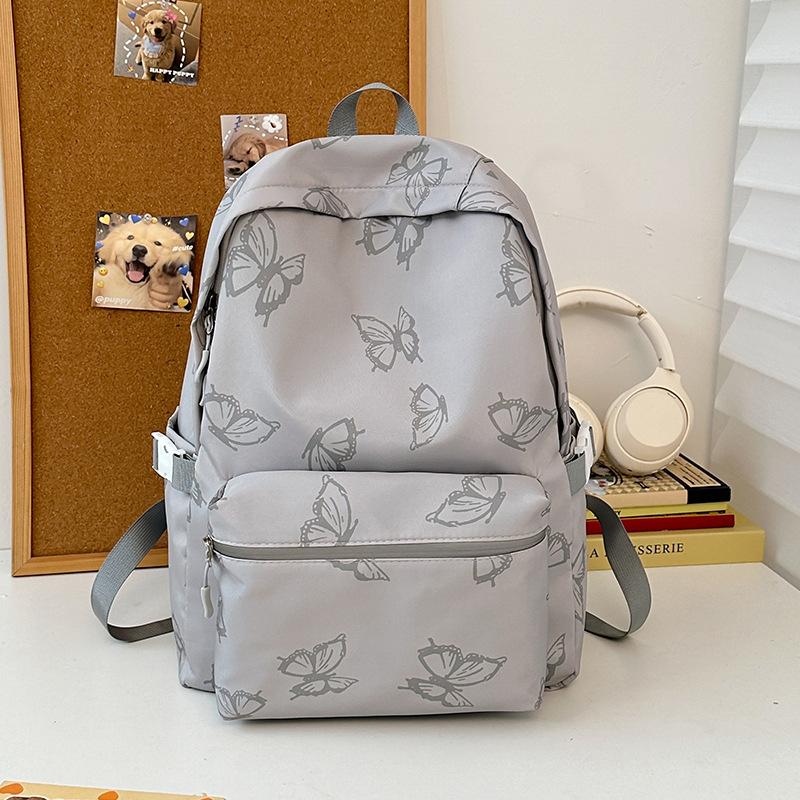Schulrucksack Neuer Schmetterling Große Kapazität Modischer Rucksack Lässiger Vielseitiger Rucksack für Männer und Frauen High-School-Schüler Campus-Schüler-Tasche Großhandel