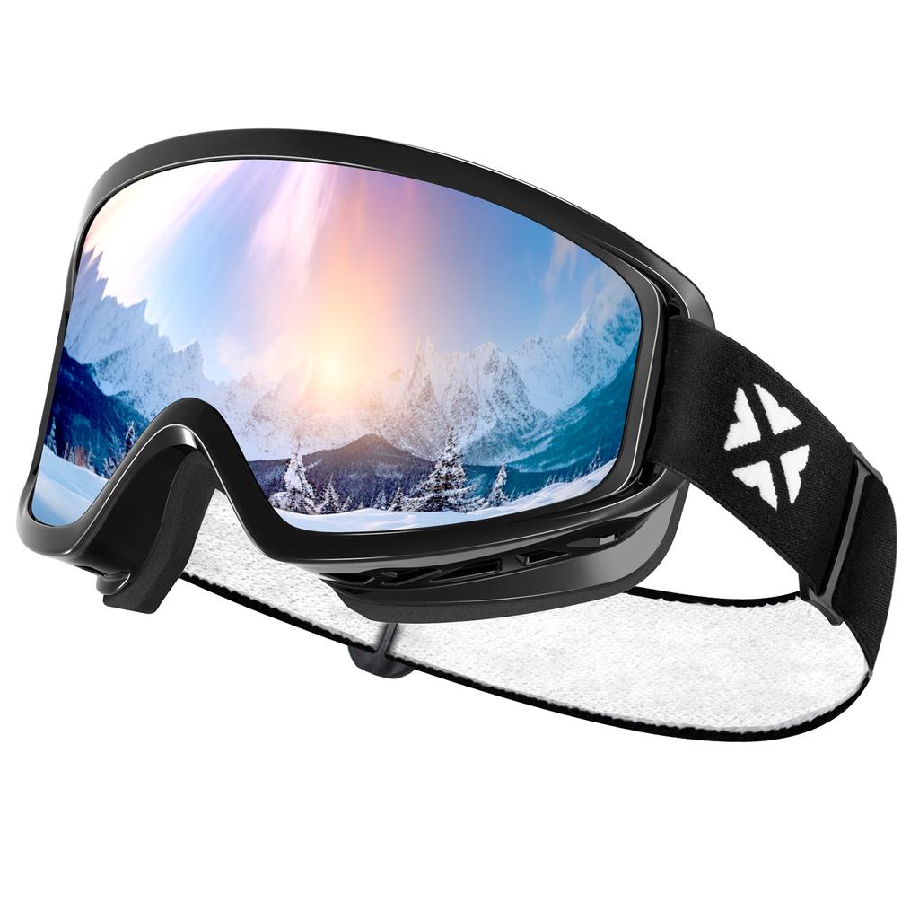 MAXJULI Ski Goggles OTG Snowboard Goggles for Men Women Youth 100% UV Protection Snow Sports M7