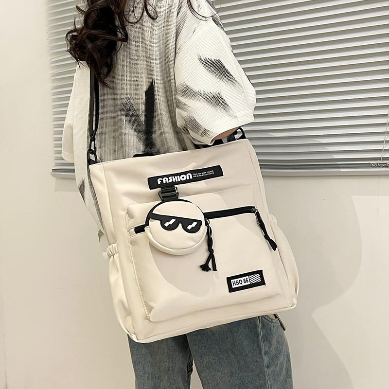 Large Capacity Bag Female Commuter Tote Bag Student Class Crossbody Bag Men's Nylon Bag