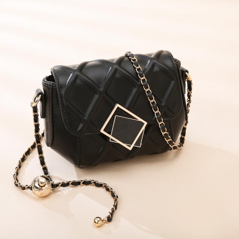 Bag Women'S Summer Trend Women'S Bag Fashion Small Gold Ball Chain Bag Versatile Rhombus Shoulder Crossbody Bag