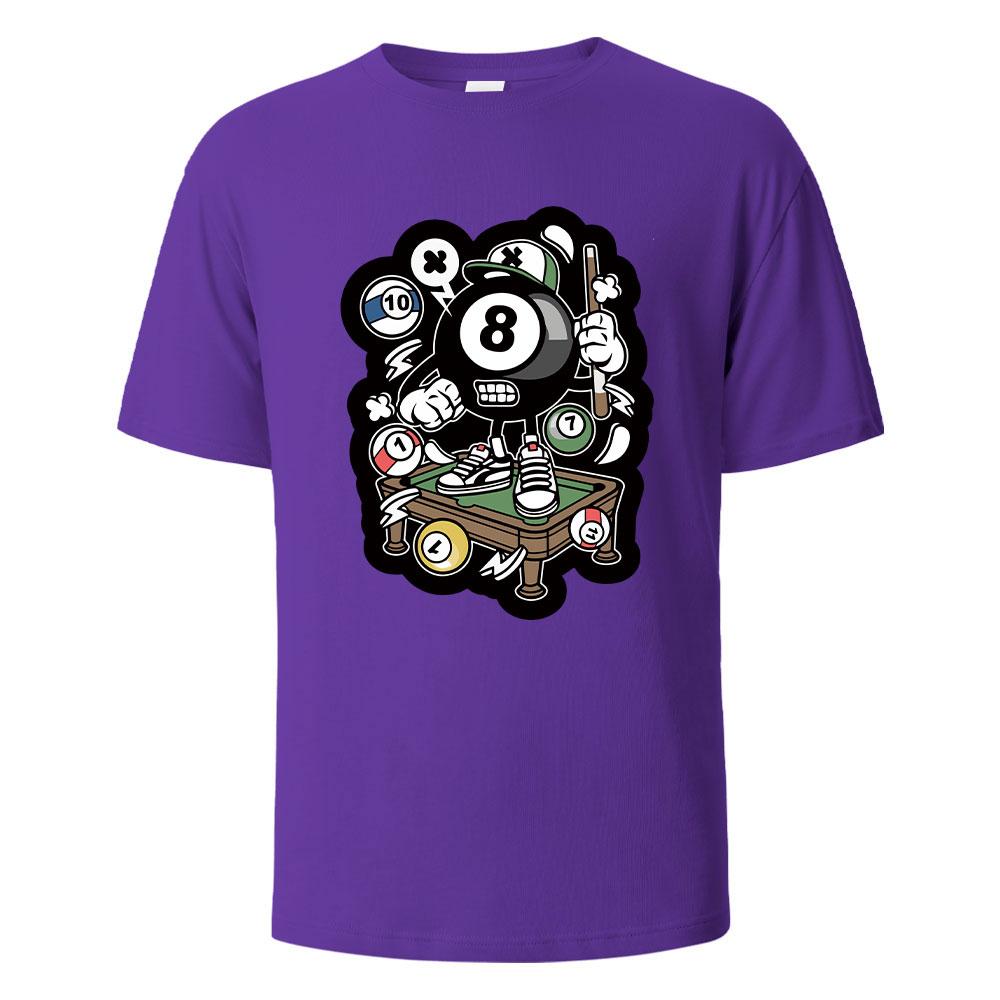 Snooker Balls Graphic Printed Mens TShirts 100 Cotton Breathable Comfortable Tops For Men Summer Oneck Oversize Men Clothing