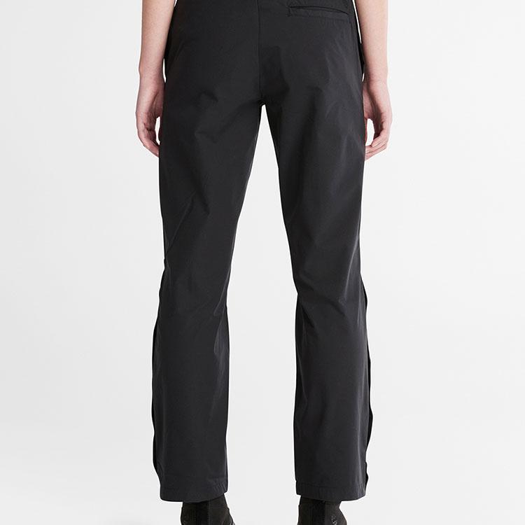 Timberland Solid Color Cuffed Design Lace-Up Wide-Leg Casual Pants Women Pants Black A5ZCN-001