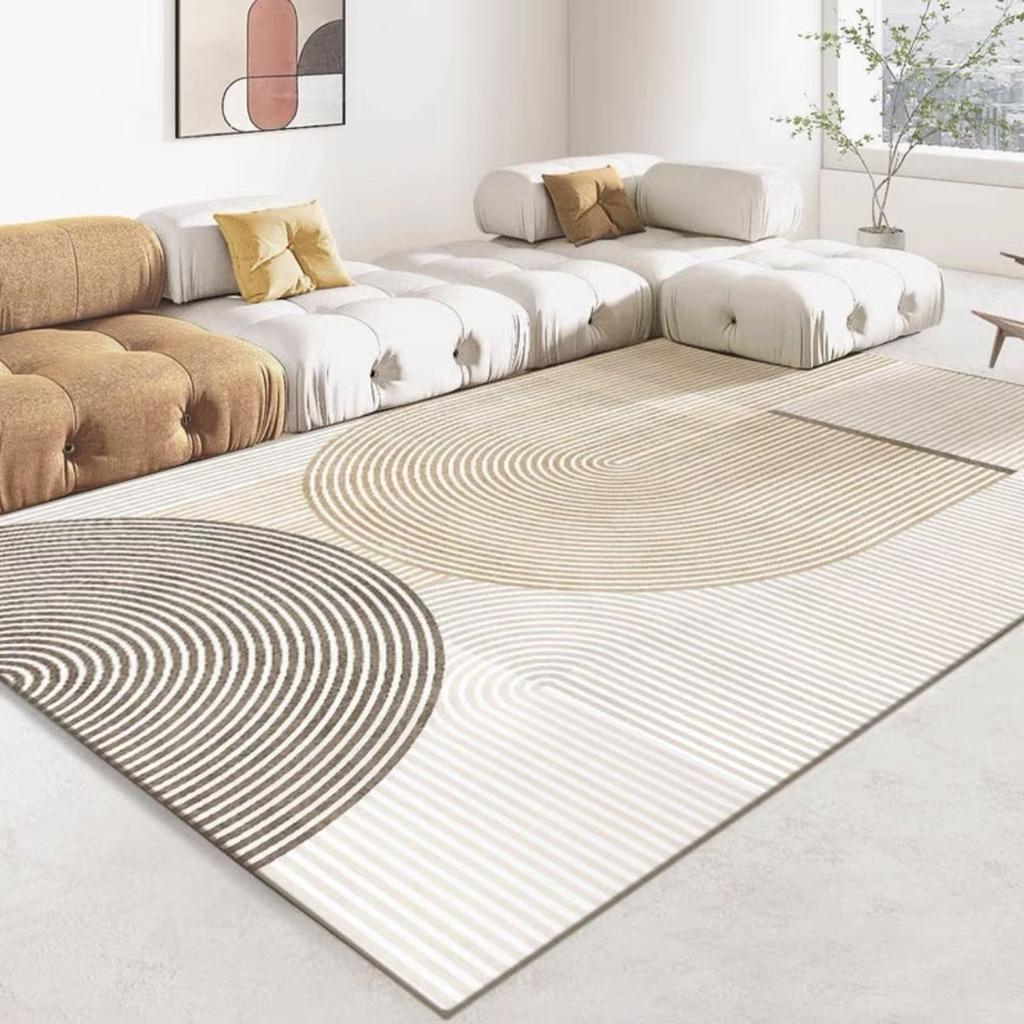 Wabi Sand Wind Crystal Fleece Carpet Living Room Stain Resistant Easy Care Cream Wind Premium Bedroom Bedside Blanket