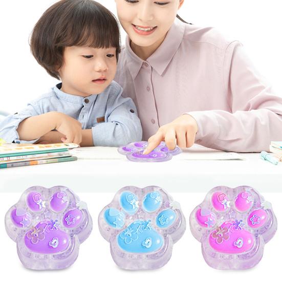 3Pcs Mini Cat Paw Squeeze Toy Stress Relief Kitten Paw Pinch Sensory Toy