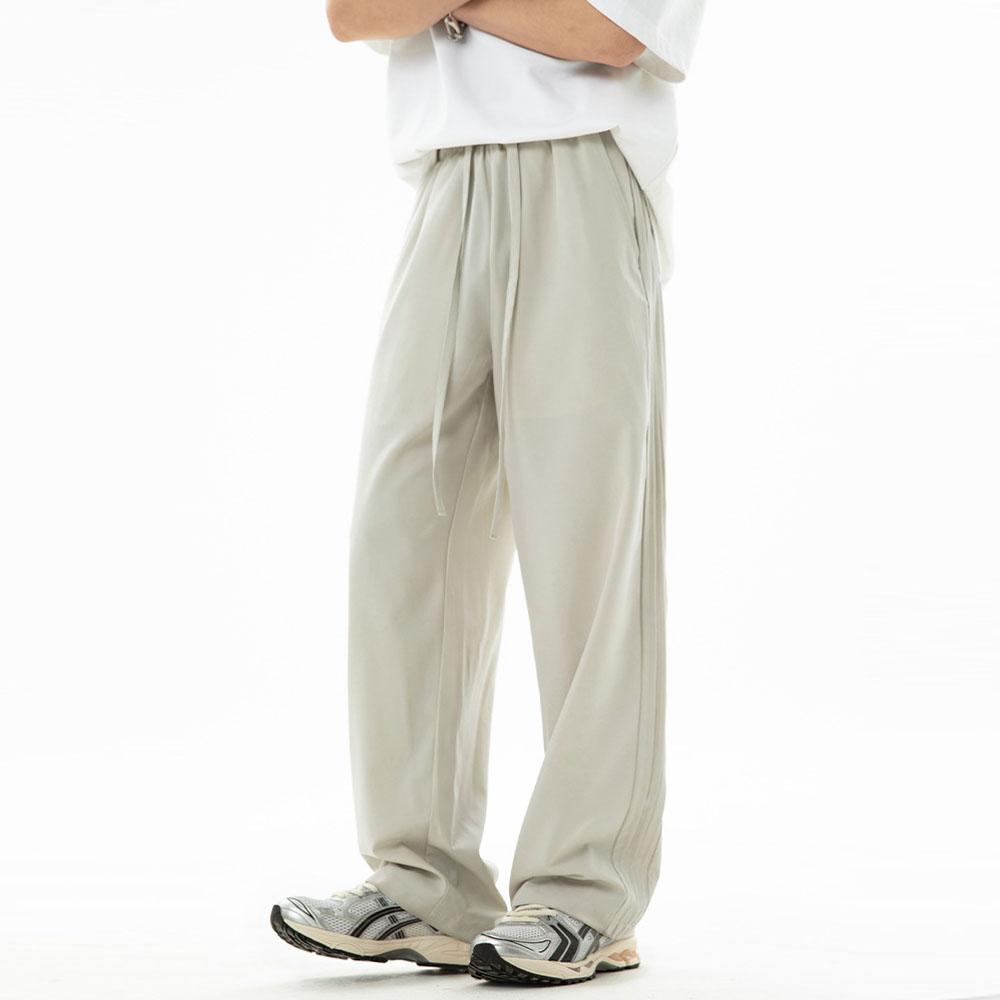 Nadměrná velikost Ledový hedvábí Y2K Kalhoty Pánské Letní Pruhované Ležérní Sportovní Cvičení Fitness Volné Kapsáčové Kalhoty Rychleschnoucí Tepláky Pánské Tepláky