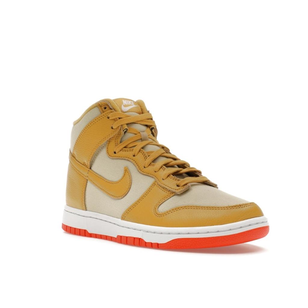 Nike Dunk High Wheat Gold Men Sneakers Tan Team-Gold Safety-Orange DV7215-700