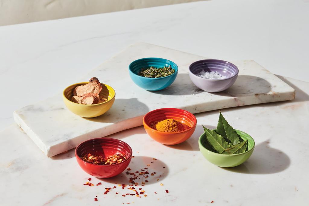 Le Creuset Mini Bowl 7cm Rainbow Heat Resistant Cold Resistant Microwave Oven Dishwasher Safe Set of 6