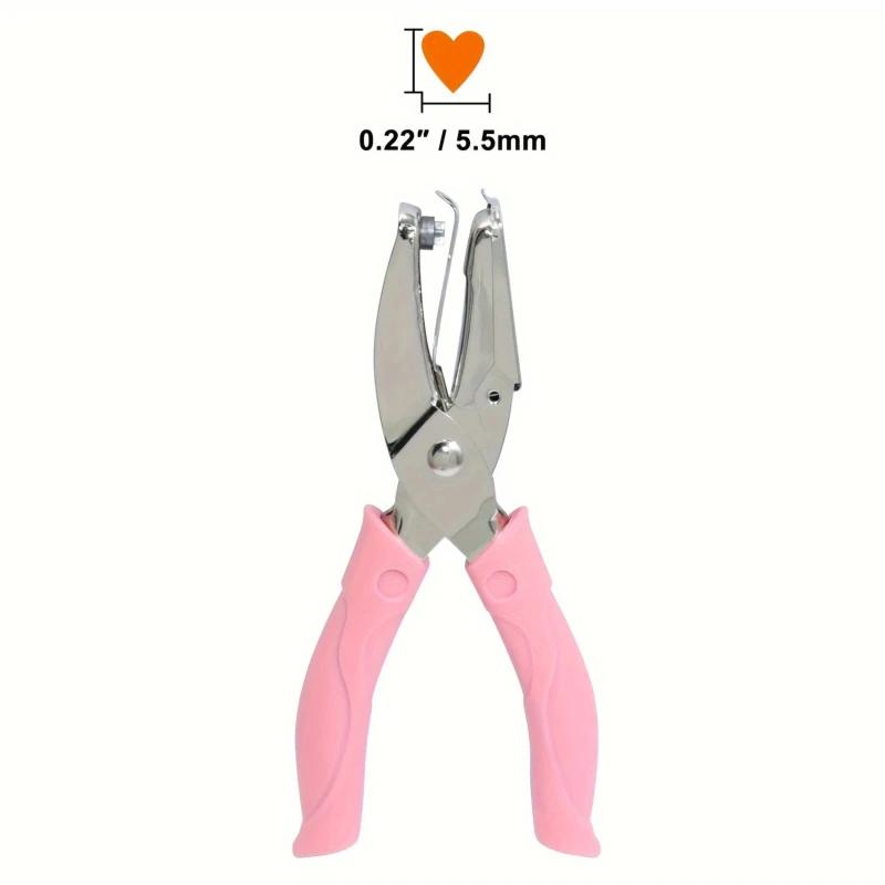 1pc Cute Metal Handheld Paper Punch Scrapbooking Clothes Single Hole Punches Star Heart Circle Hole Diy Craft Shape Cutter
