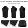 Adjustable Electric Heating Vest with USB, Cotton, Stand-Up Collar, Loose Fit, Large Size