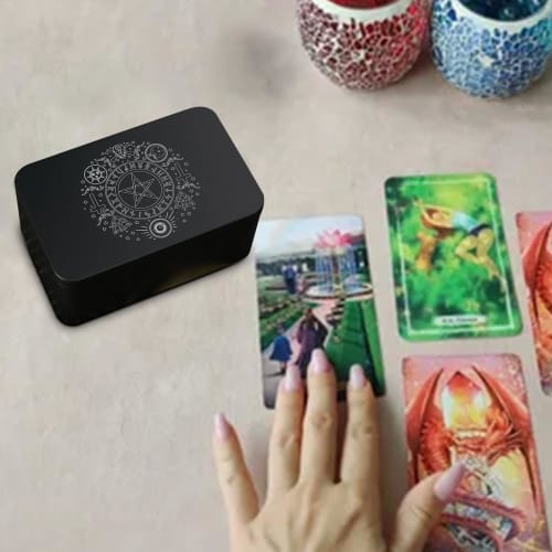 Tarot Card Case Holder, Tarot Card Holder - Card Storage Box, Portable Tarot Card Holder Box for Tarot Cards and Game Cards