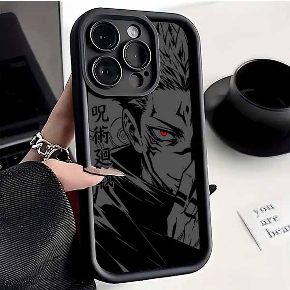 J-Jujutsus Kaaisen Satoru Gojo Sukuna Για Apple iPhone 17 16 15 14 13 12 Mini 11 Pro Max Μάτια Σκάλα Κάλυμμα Funda Μαλακή Θήκη Τηλεφώνου