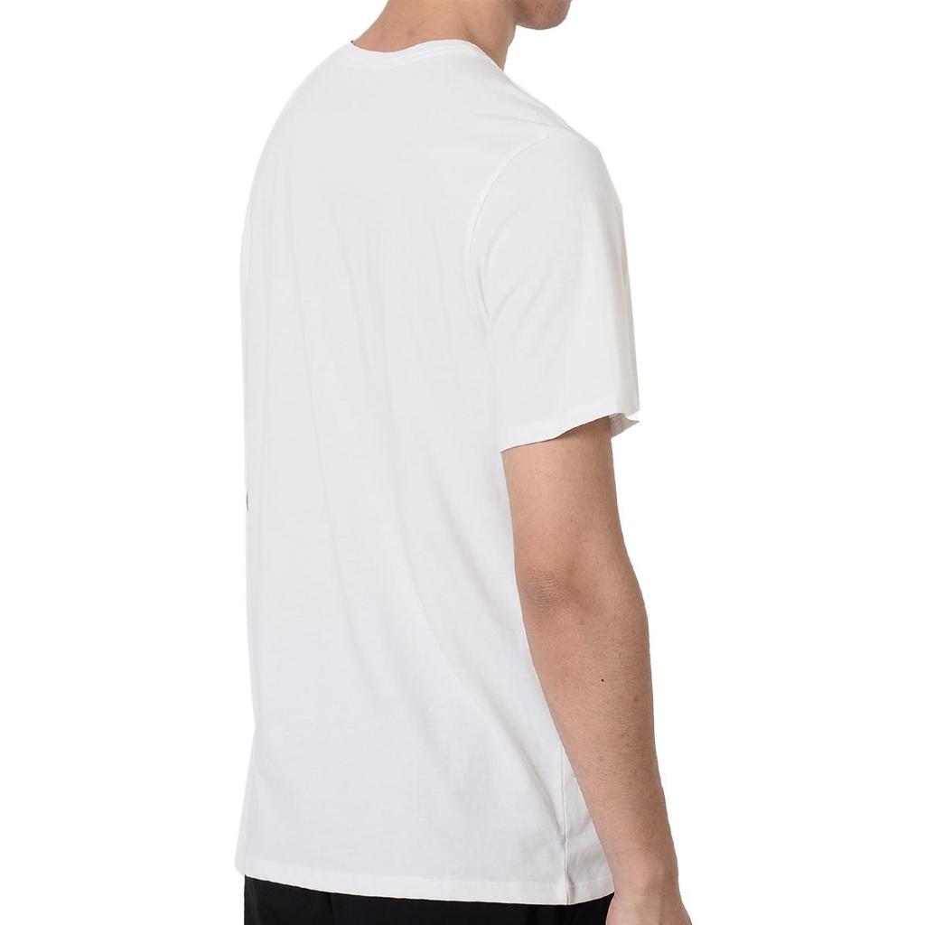 Nike T Shirts Men's White Crew Neck Moderate Straight Fit AJ7438-100
