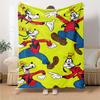 Goofy'S Dynamic Poses Flannel Blanket Super Soft Warm Cozy Blanket For Sofa Bed Office Travel Allseason Home Decor Gift