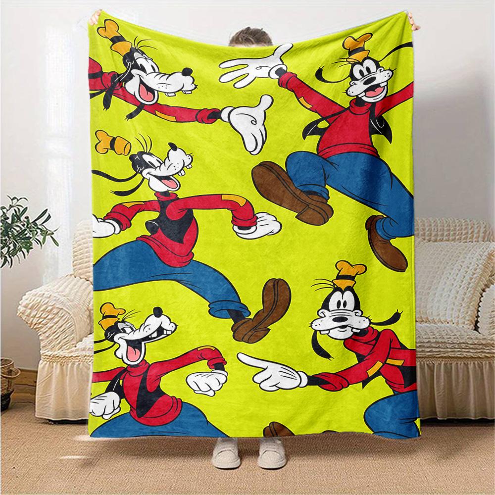 Goofy'S Dynamic Poses Flannel Blanket Super Soft Warm Cozy Blanket For Sofa Bed Office Travel Allseason Home Decor Gift