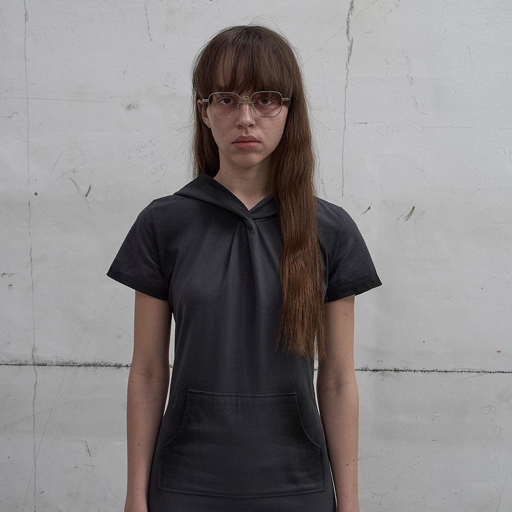 Lcdc Tm Hooded Twisted Dress (Dark Gray)