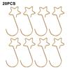 20pcs Christmas Star Hook Hanging Ornament Xmas Tree Garland Gifts Socks Holder Reusable Party Decoration New Years Mall