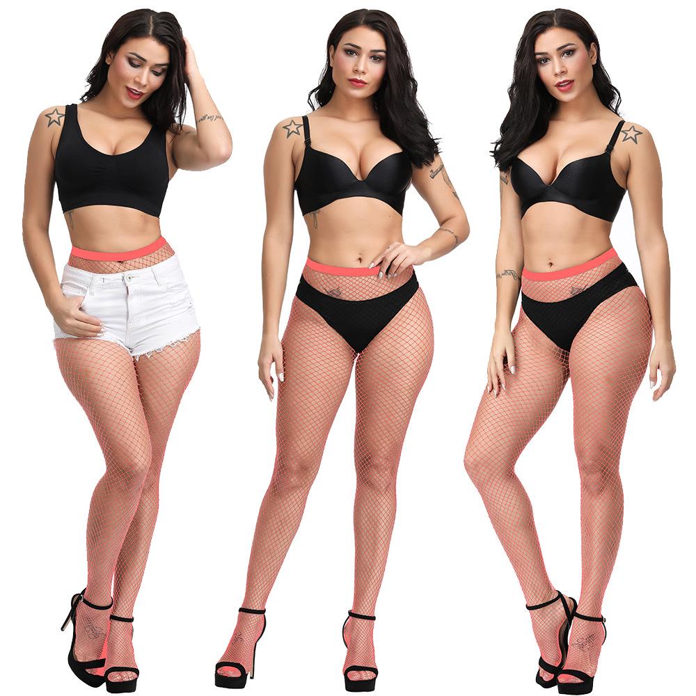 Bas résille élastiques anti-accrocs grande taille – Style européen et américain