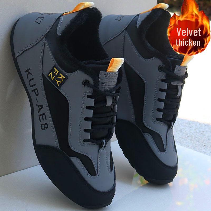 Brand Men's 2025 Waterproof Leather Sneakers - Non-Slip, Versatile Casual Shoes for Spring and Autumn