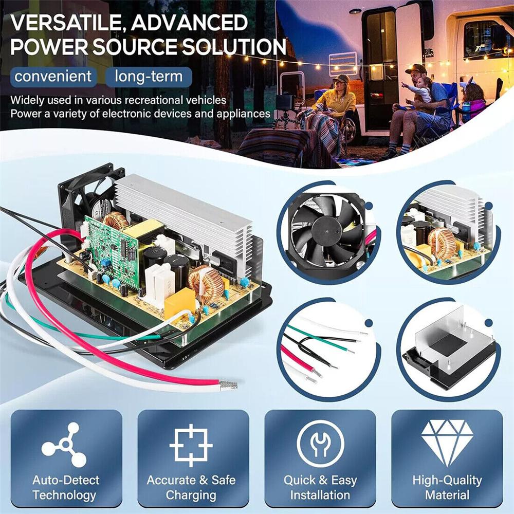 For WFCO WF-8955-MBA RV Converter Power Converter Assembly 55Amp 105-130VAC 950W