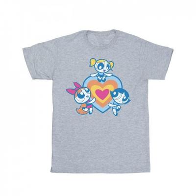 The Powerpuff Girls Girls Heart Group Cotton T-Shirt