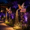 Fairy Tale Patio Accessories Sprinkling Magic Dust Solar Garden Light, Outdoor Front Yard Whimsical Backyard Lighting Decor Statue with LED