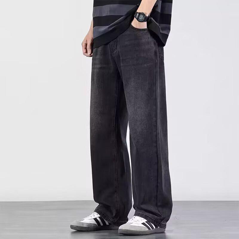 Men's Retro Washed Wide-Leg Distressed Jeans - Hot Selling in Southeast Asia